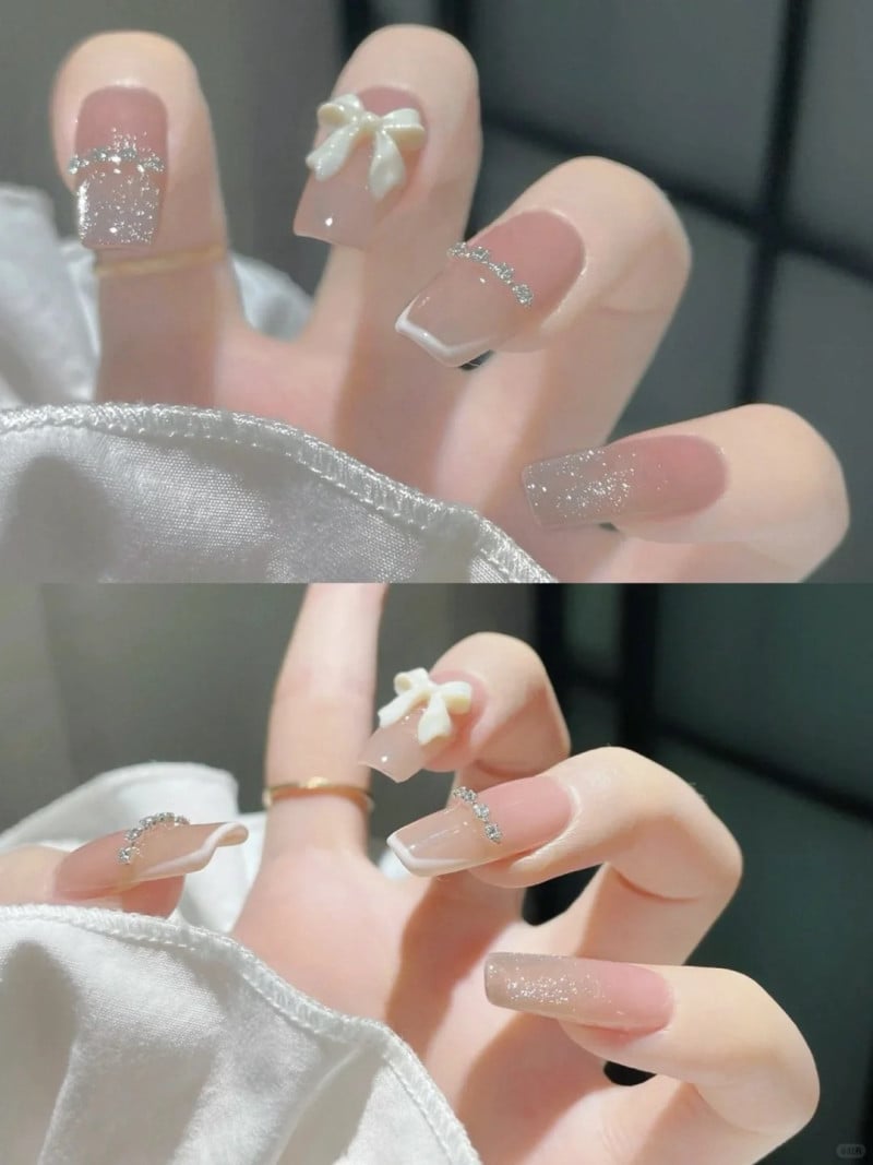 nail đính nơ