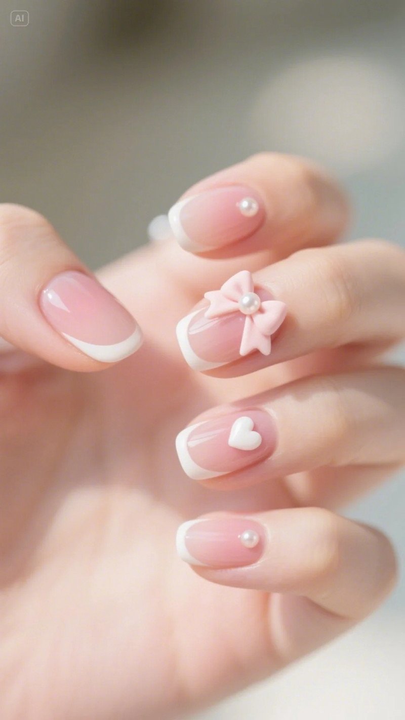 nail đính nơ