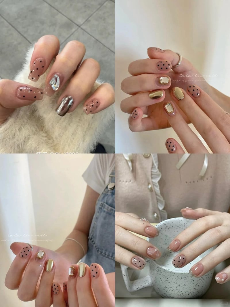 mẫu nail đơn giản nhẹ nhàng