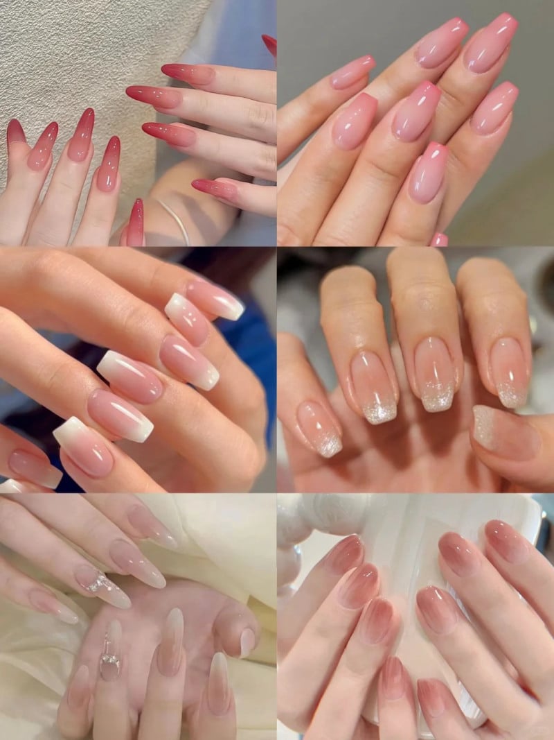 mẫu nail đơn giản nhẹ nhàng