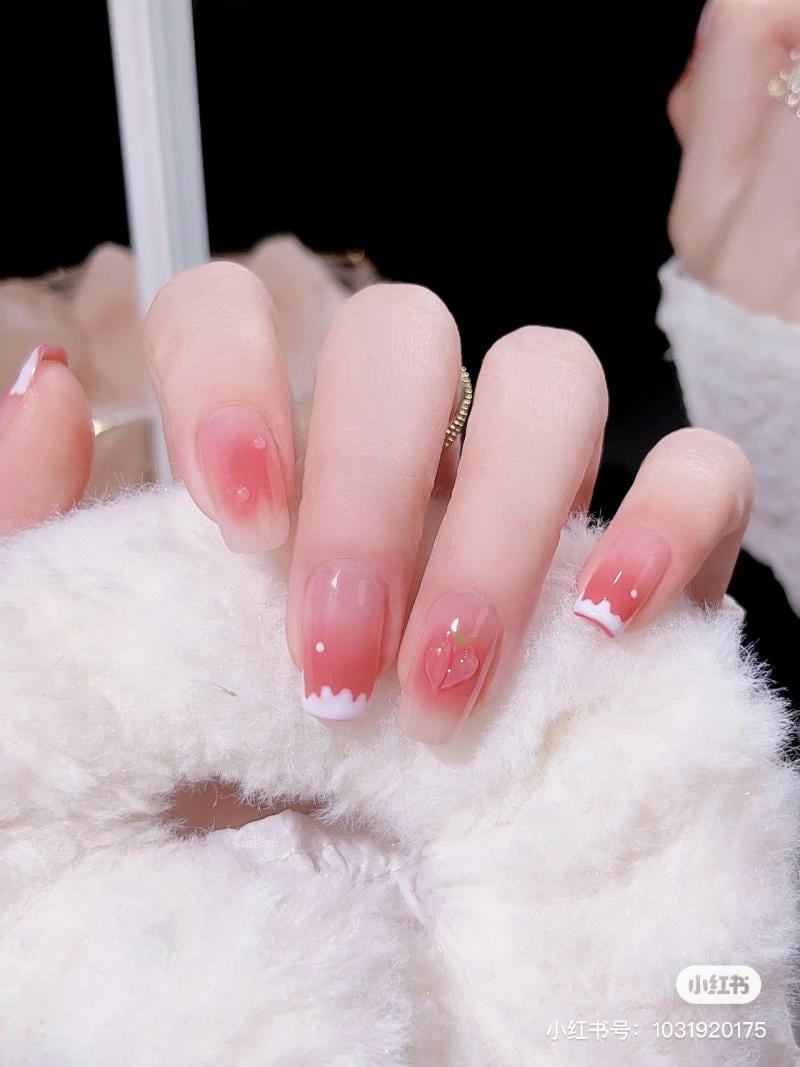 Bộ 24 móng giả, nailbox, mẫu phụ kiện màu hồng nhạt đẹp kèm dũa đính charm  nơ xinh Sulee nail kiểu nhọn | Lazada.vn