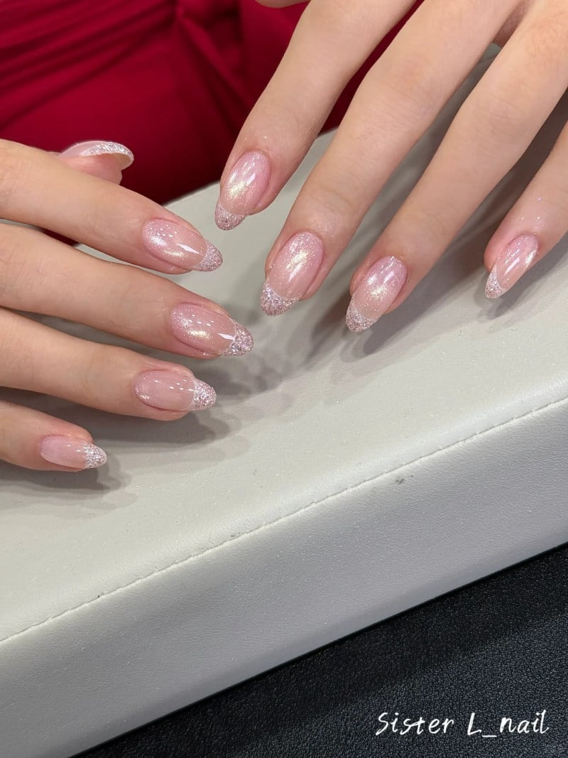 nail màu hồng thạch