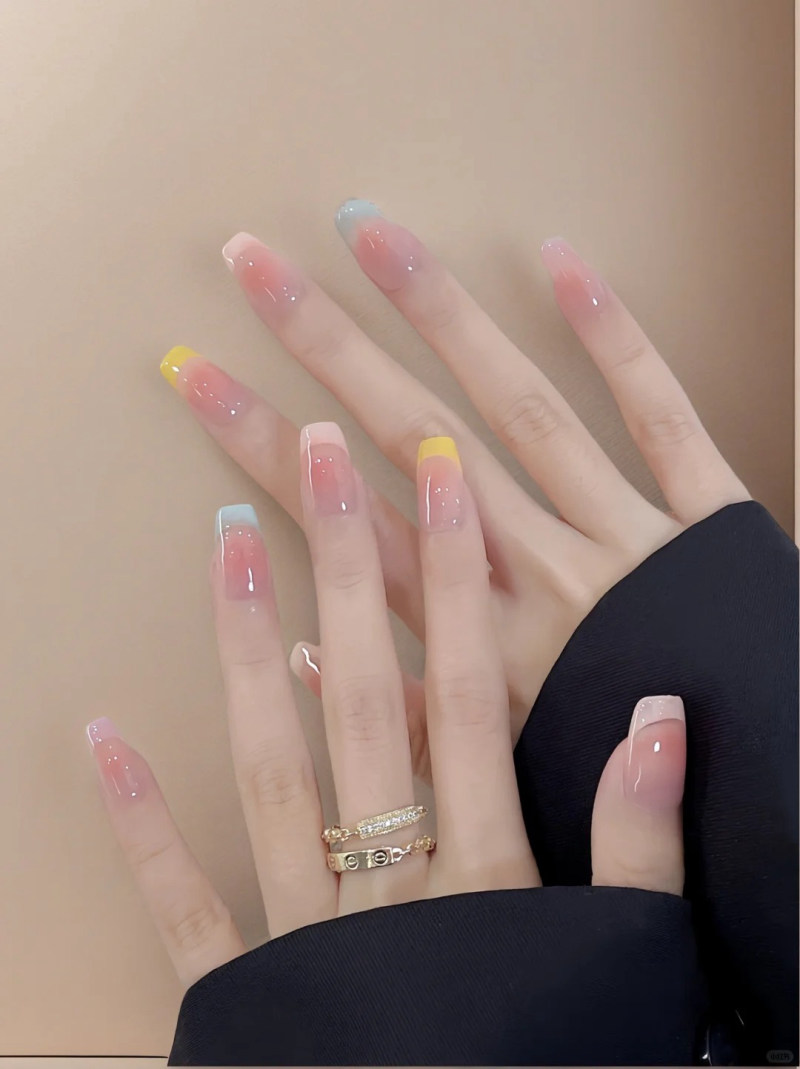 nail màu hồng thạch