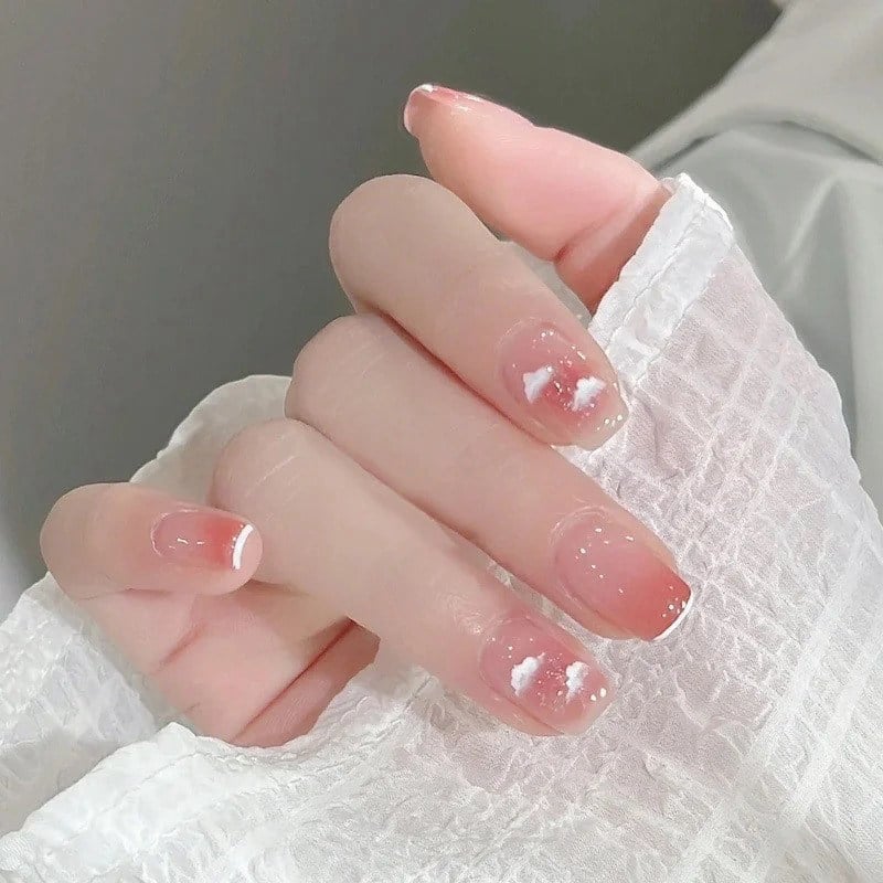 nail màu hồng thạch