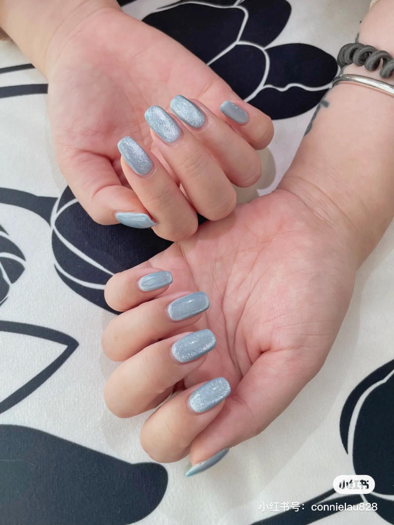 nail blue color dương nhạt