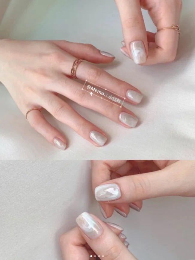 mẫu nail móng vuông
