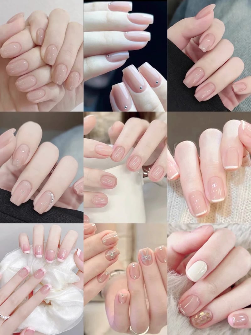 mẫu nail móng vuông