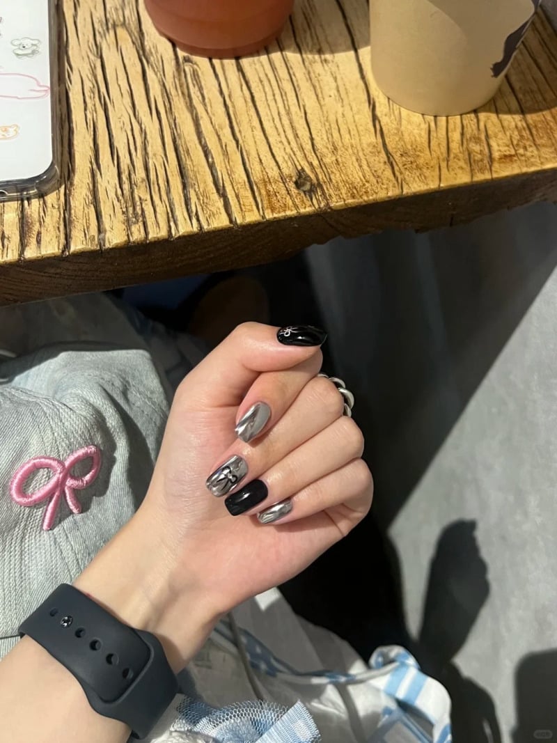 mẫu nail móng vuông