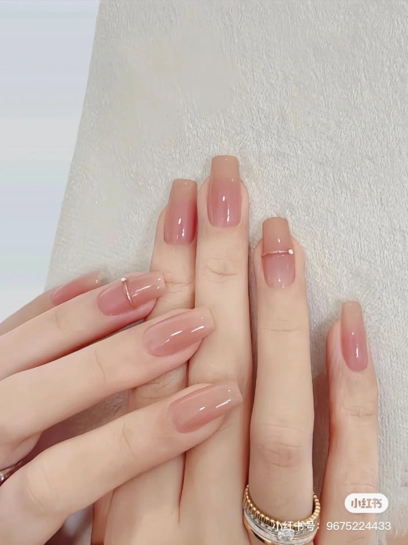 mẫu nail móng vuông