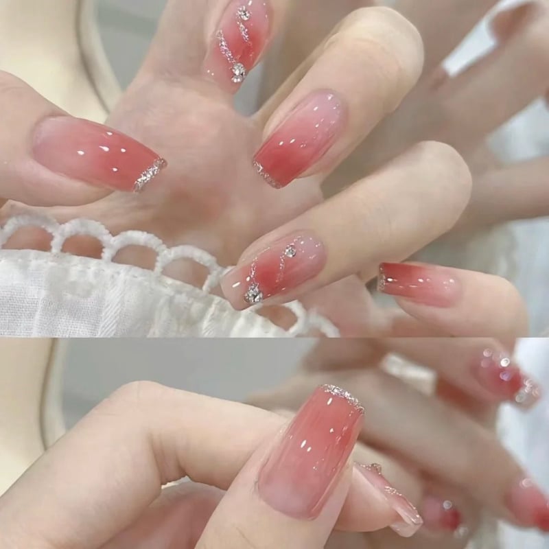 mẫu nail móng vuông