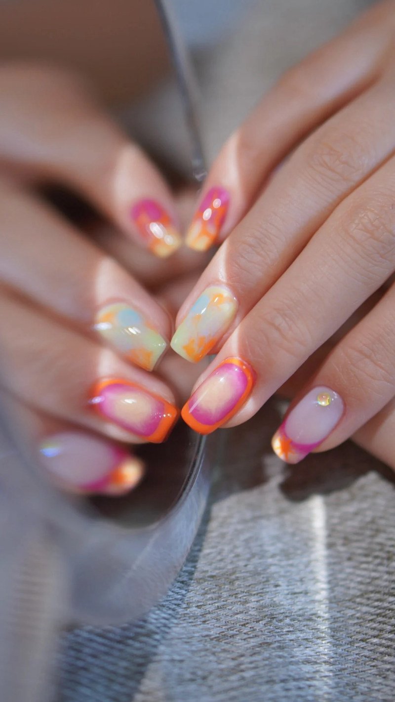 nail nhiều màu