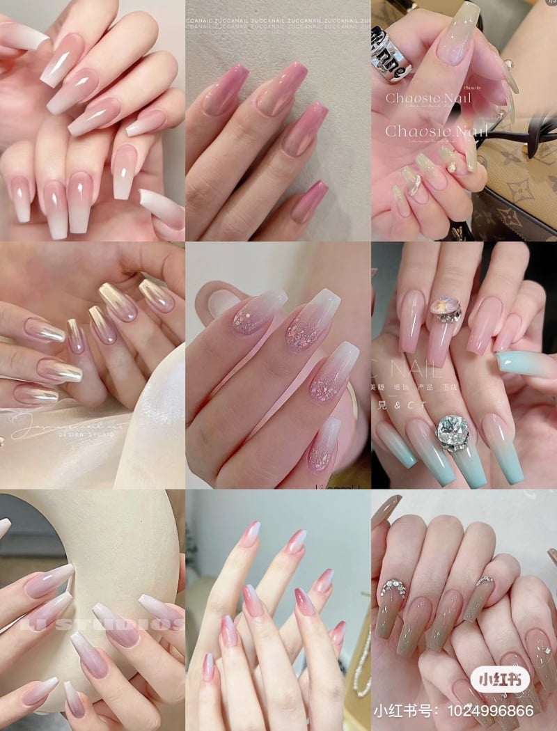 100+ Mẫu nail Ombre xinh xắn đáng yêu và thời thượng - Zicxa | Stylish nails,  Gel nails, Acrylic nail tips