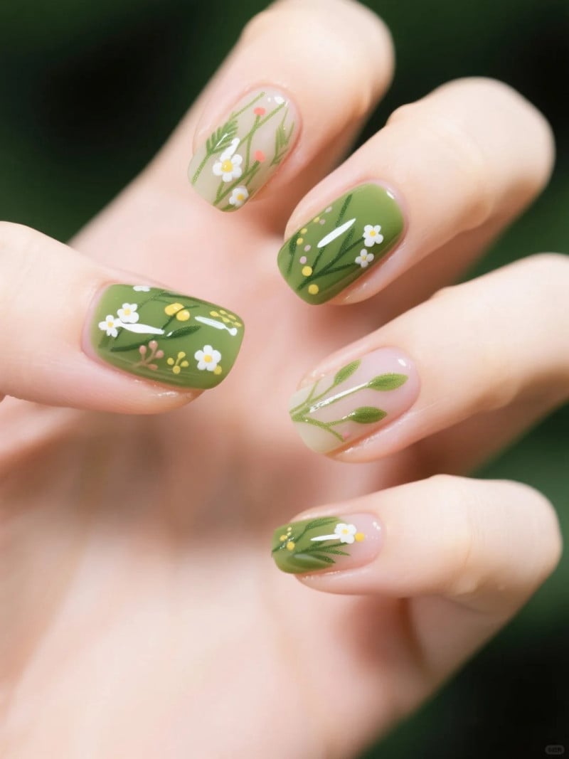 nail xanh bơ
