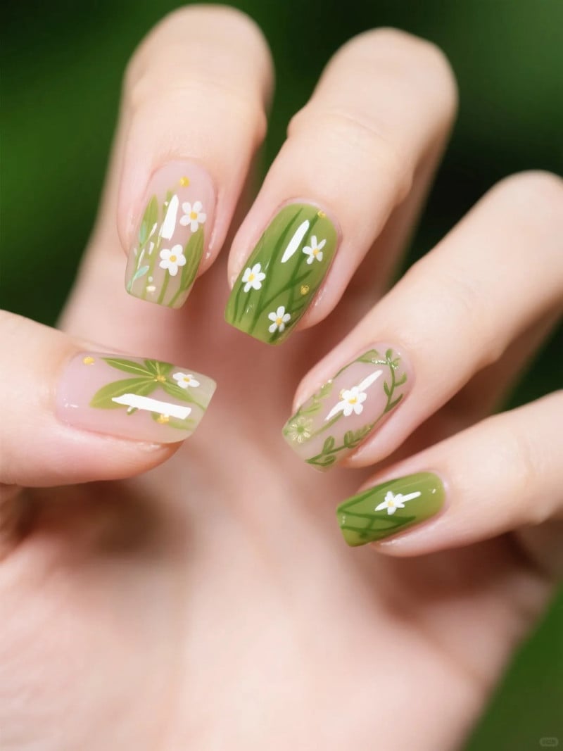 nail xanh bơ