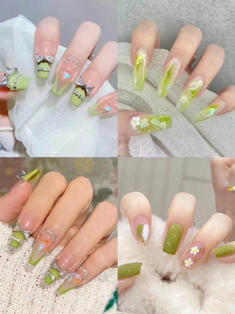 nail xanh bơ