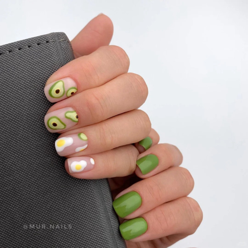 nail xanh bơ