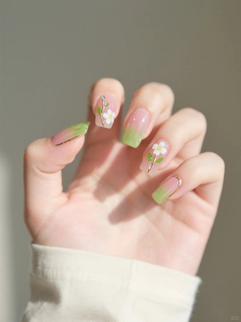 nail xanh bơ