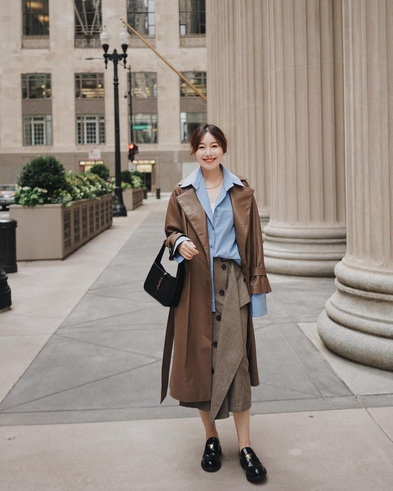 Áo Khoác Ngoài Dáng Dài Mặc Mở