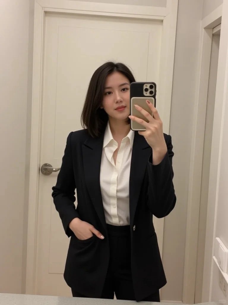 kiểu áo mặc bên trong áo vest nữ