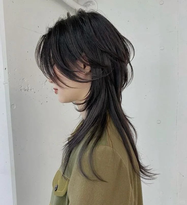 tóc mullet layer nữ dài