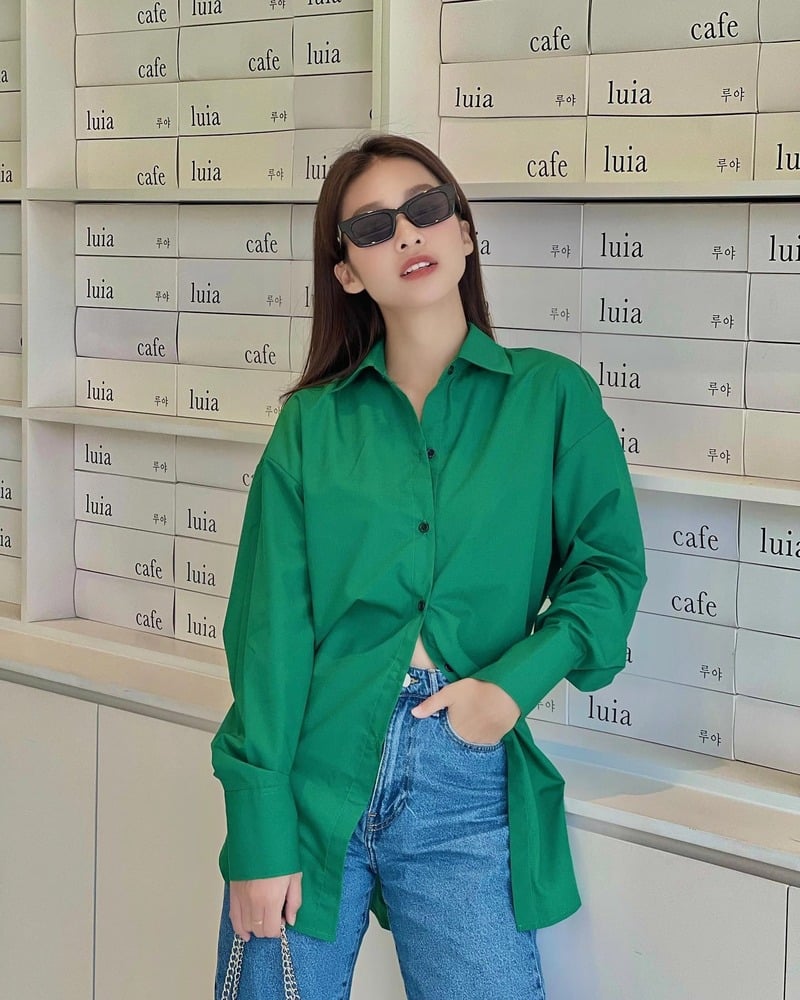 phối đồ với áo oversize nữ
