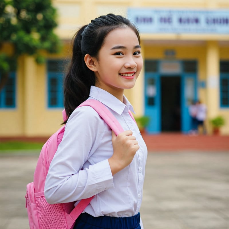 tóc đẹp cho bé gái đến trường