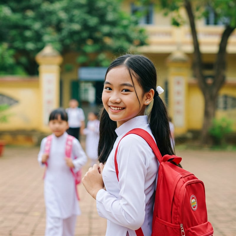 tóc đẹp cho bé gái đến trường