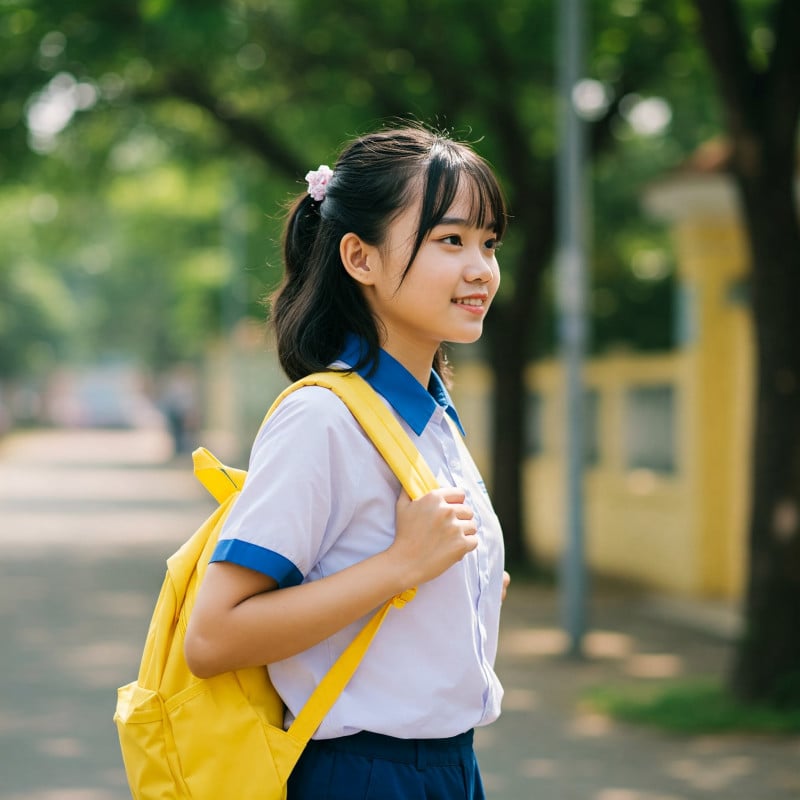 tóc đẹp cho bé gái đến trường