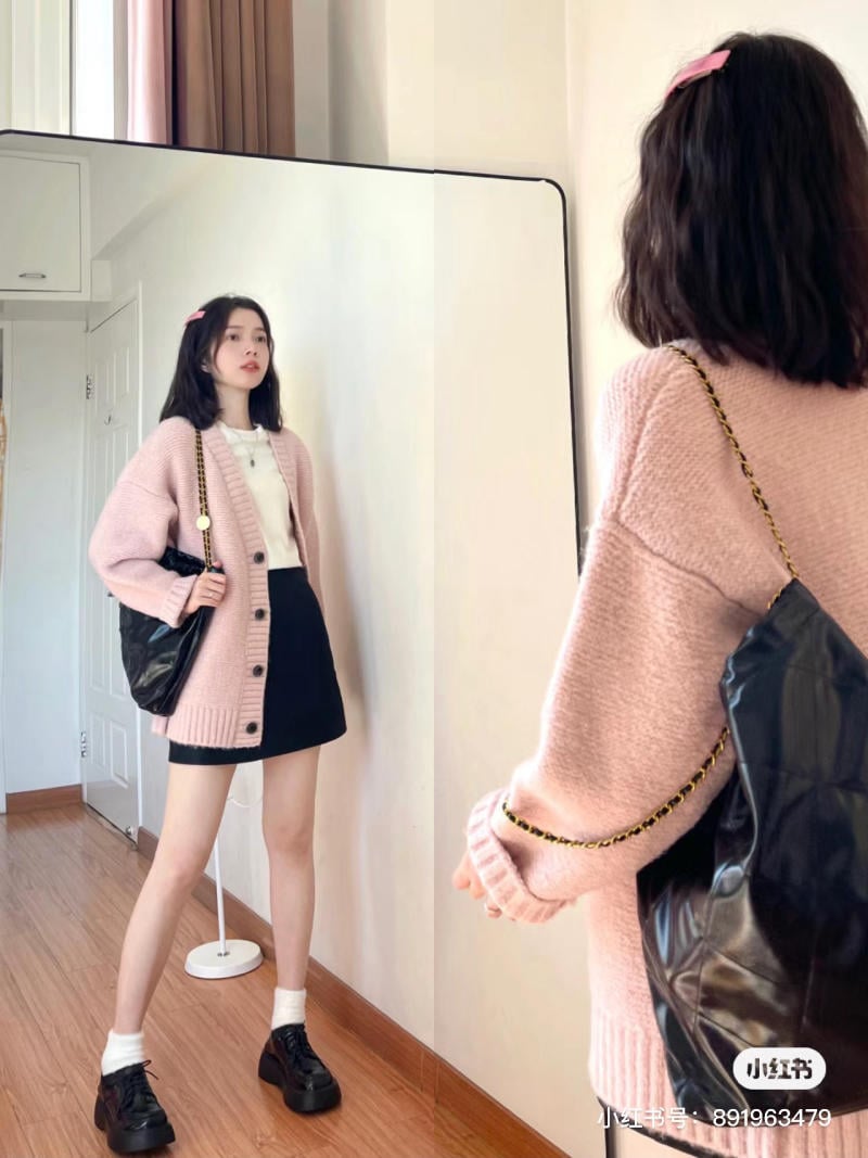 phối đồ với cardigan