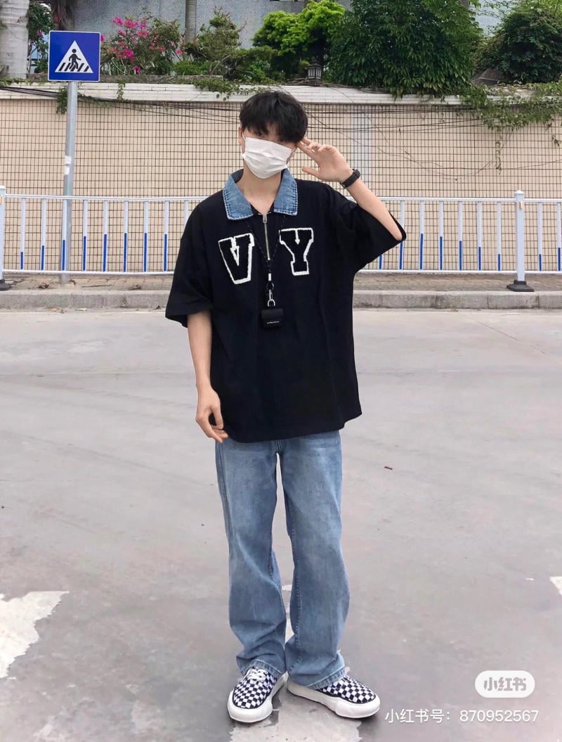phối đồ với áo oversize nam