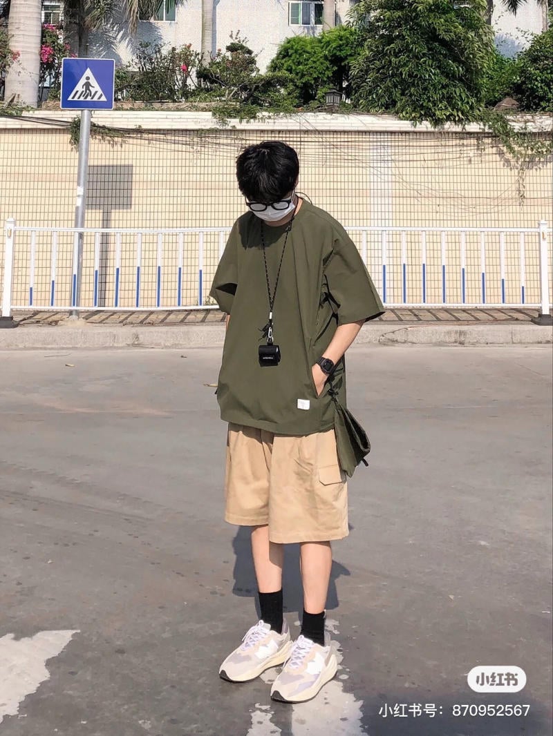 phối đồ với áo oversize nam