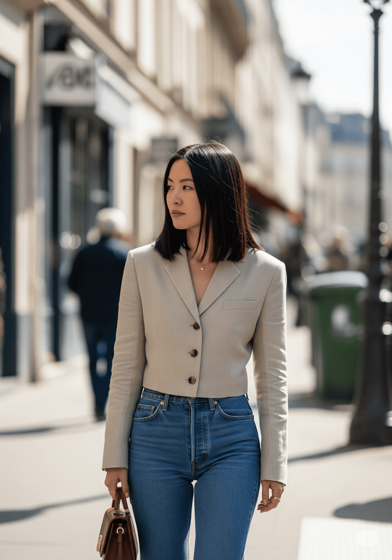 Mặc như một chiếc áo gile độc lập (Vest as a top)