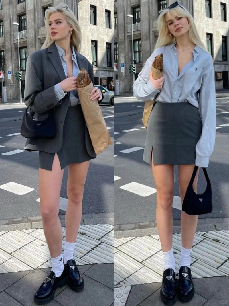 cách phối đồ với áo vest nữ