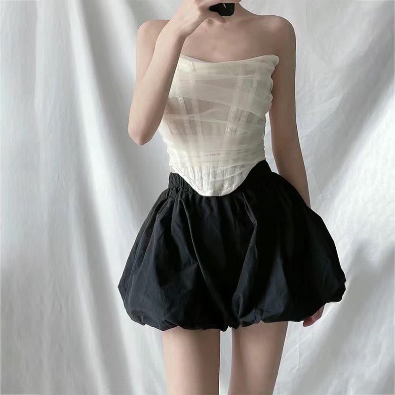 phối đồ với Bubble skirt