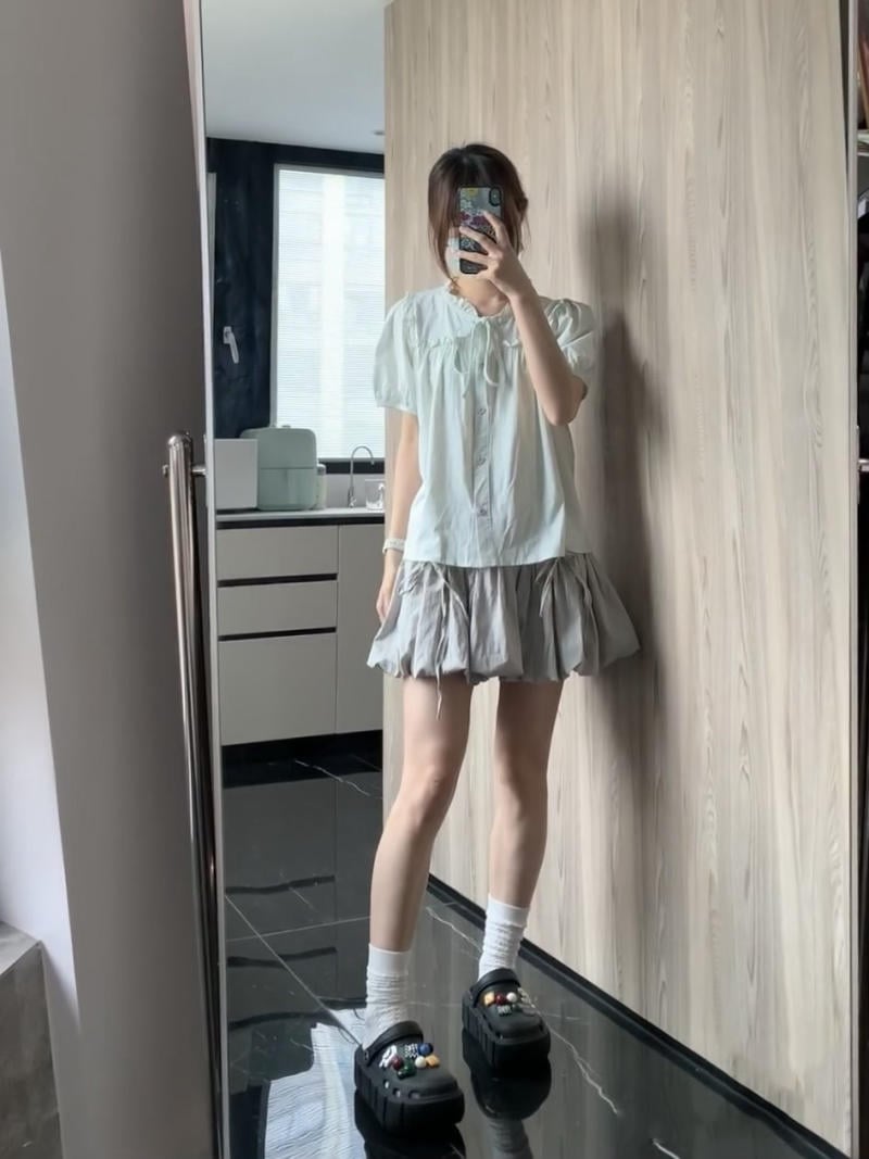 phối đồ với Bubble skirt