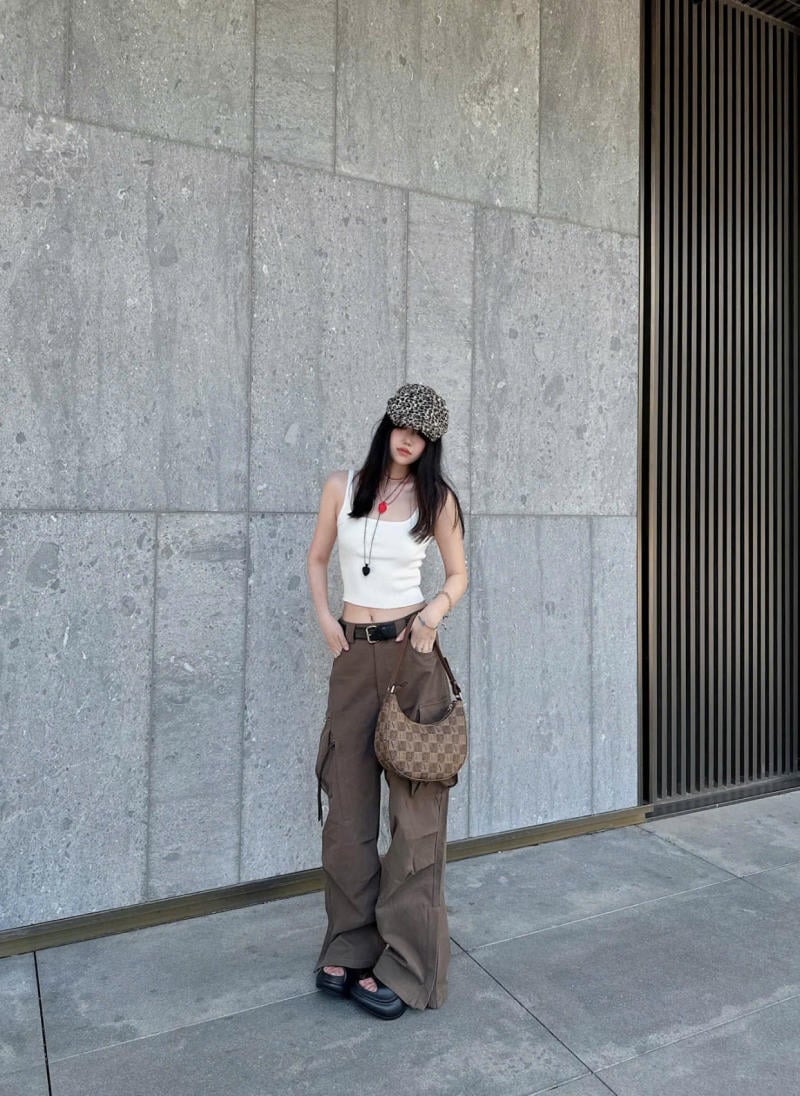 Quần Cargo/Parachute và Áo Croptop/Baby Tee