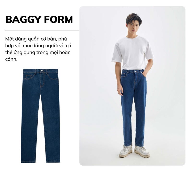 Các kiểu quần jean baggy