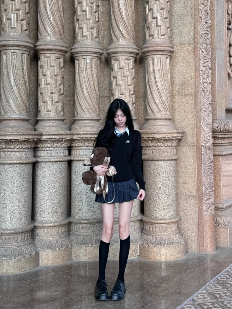 phối đồ với tất đùi