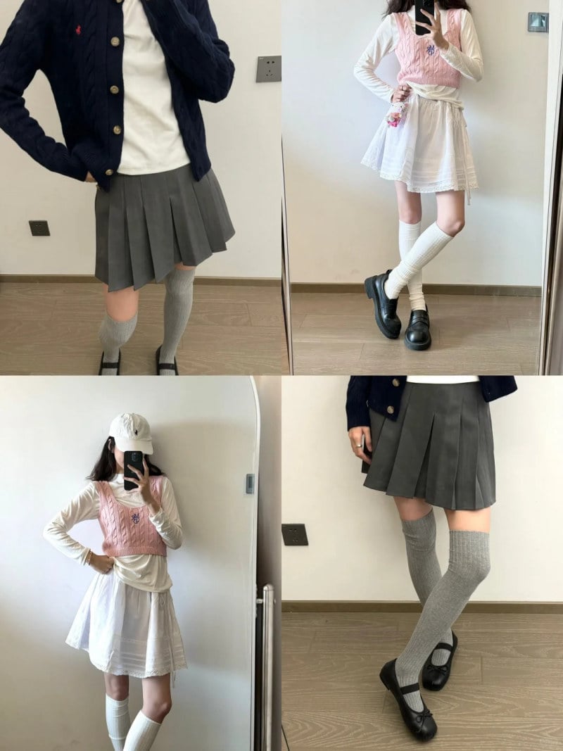 phối đồ với tất đùi