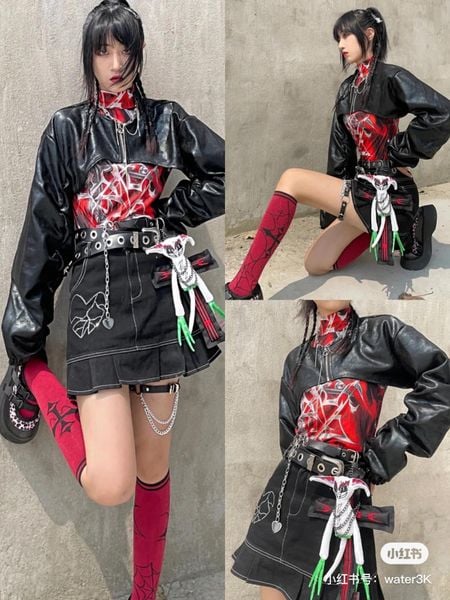 Đến Tầng Một Đan Chéo Hình Chữ X Gợi Cảm Hot Girl JK Nhật Bản Phong Cách Gothic  Chân Phong Cách Punk Trang Sức Vòng Chân Ngầu Nhóm Nữ Đen Tối 
