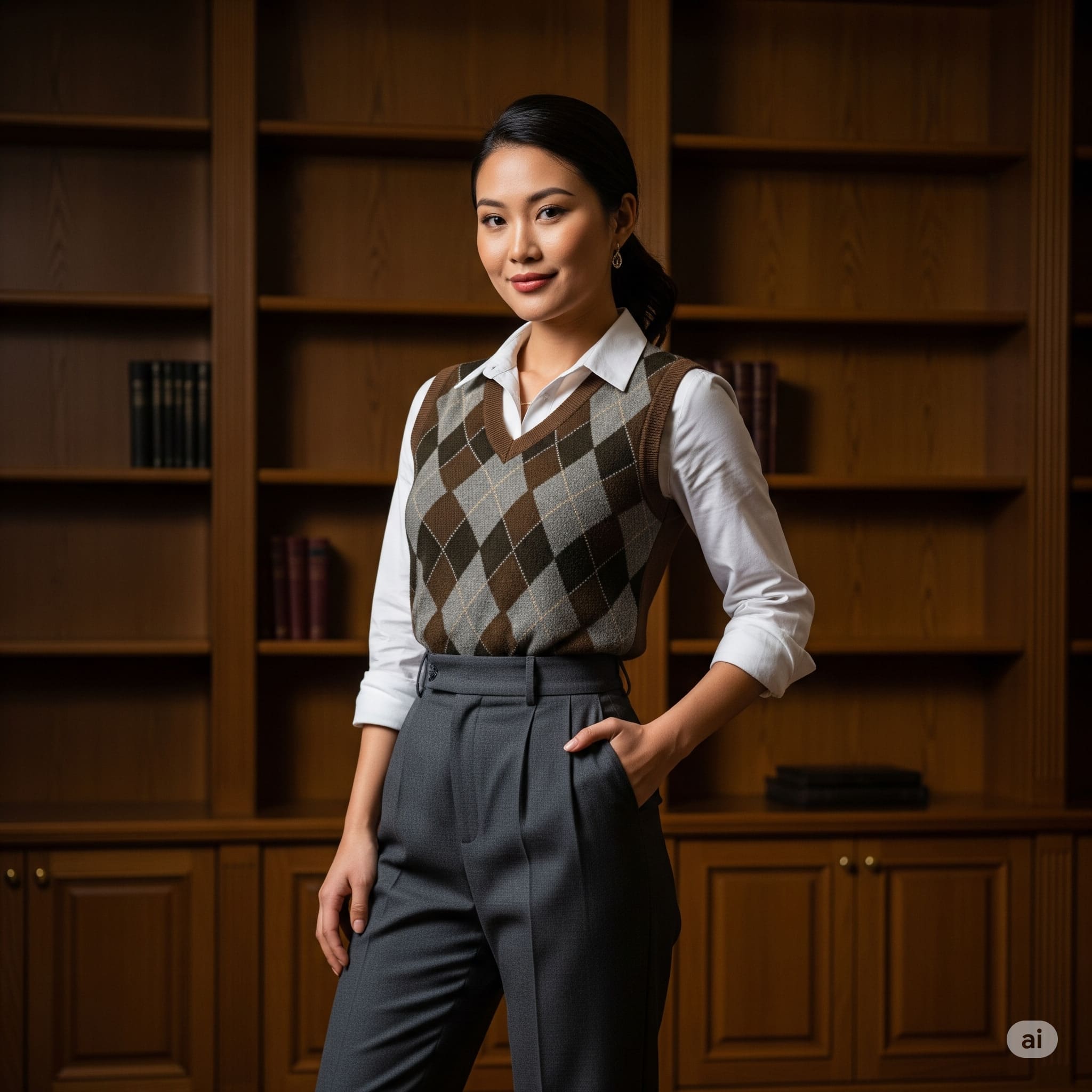 Gile len và Quần tây ống đứng