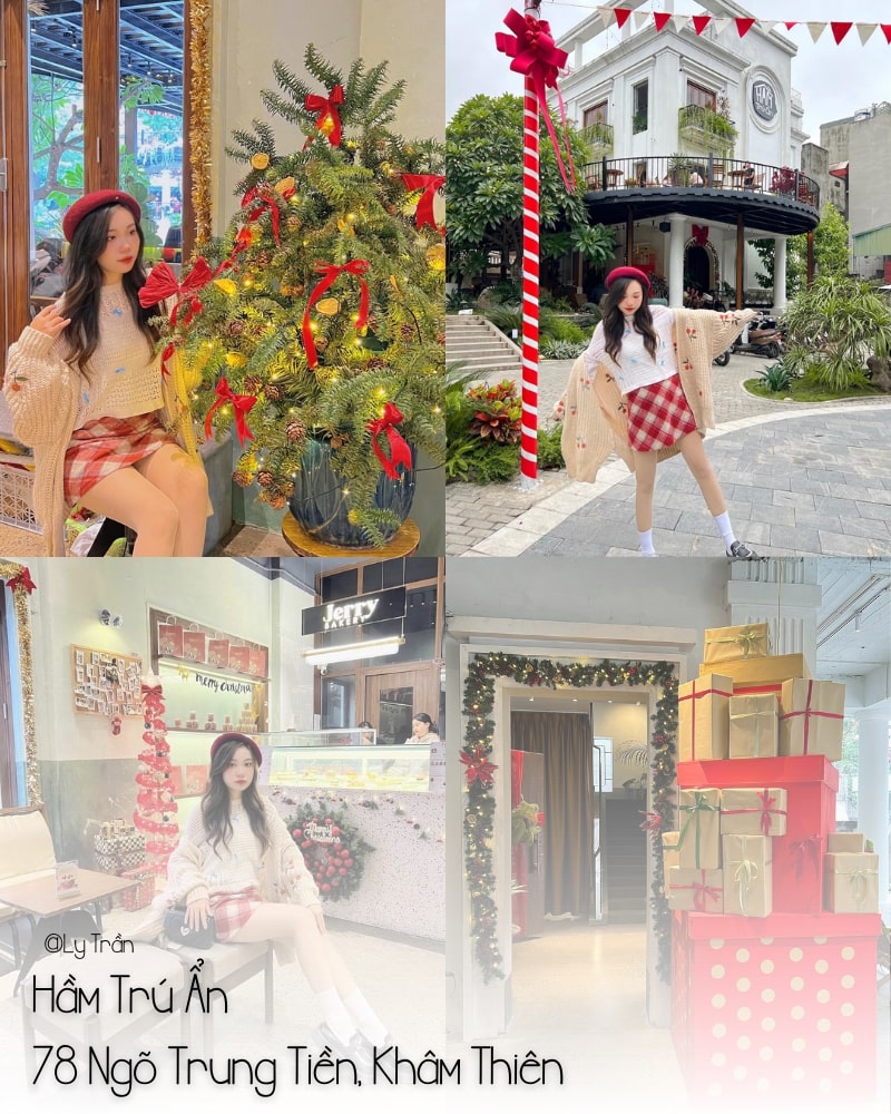 quán cafe trang trí Noel ở Hà Nội