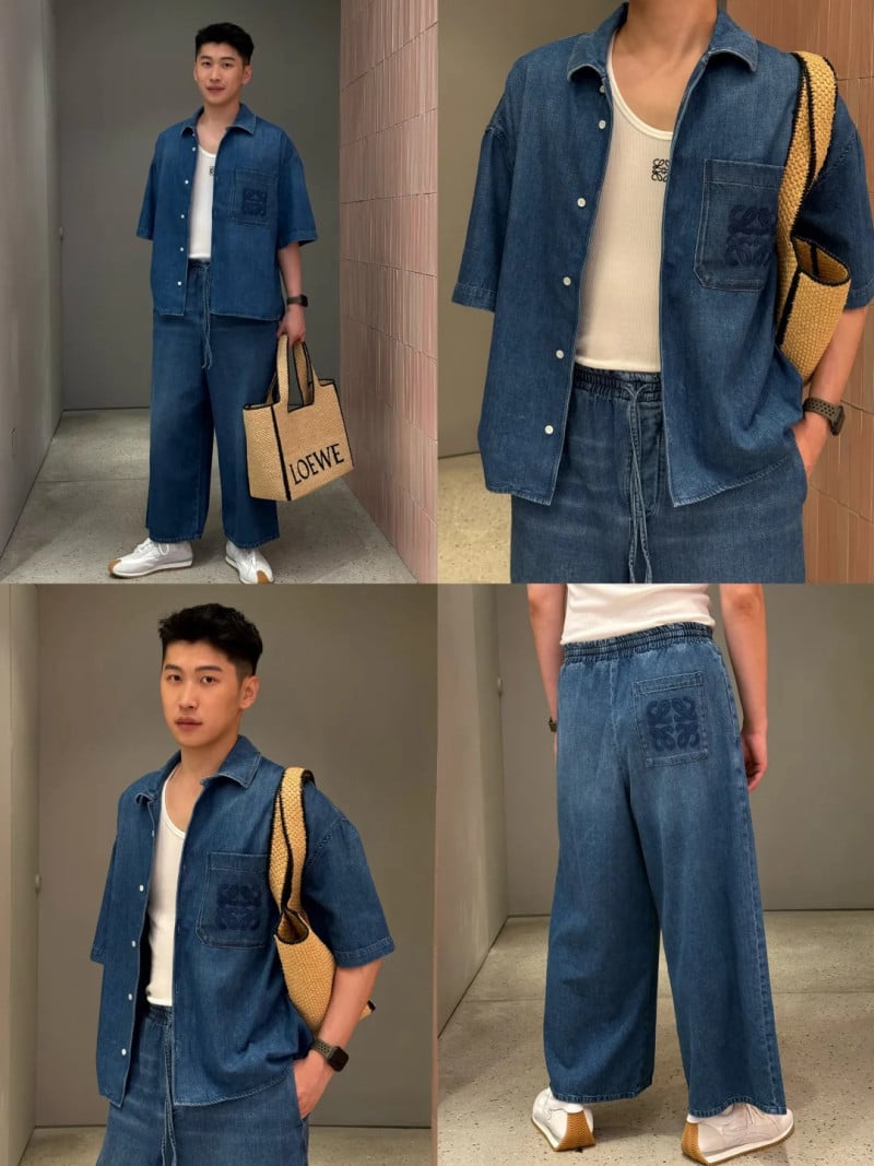 cách phối quần jean ống rộng nam