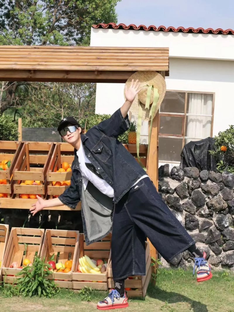 cách phối quần jean ống rộng nam