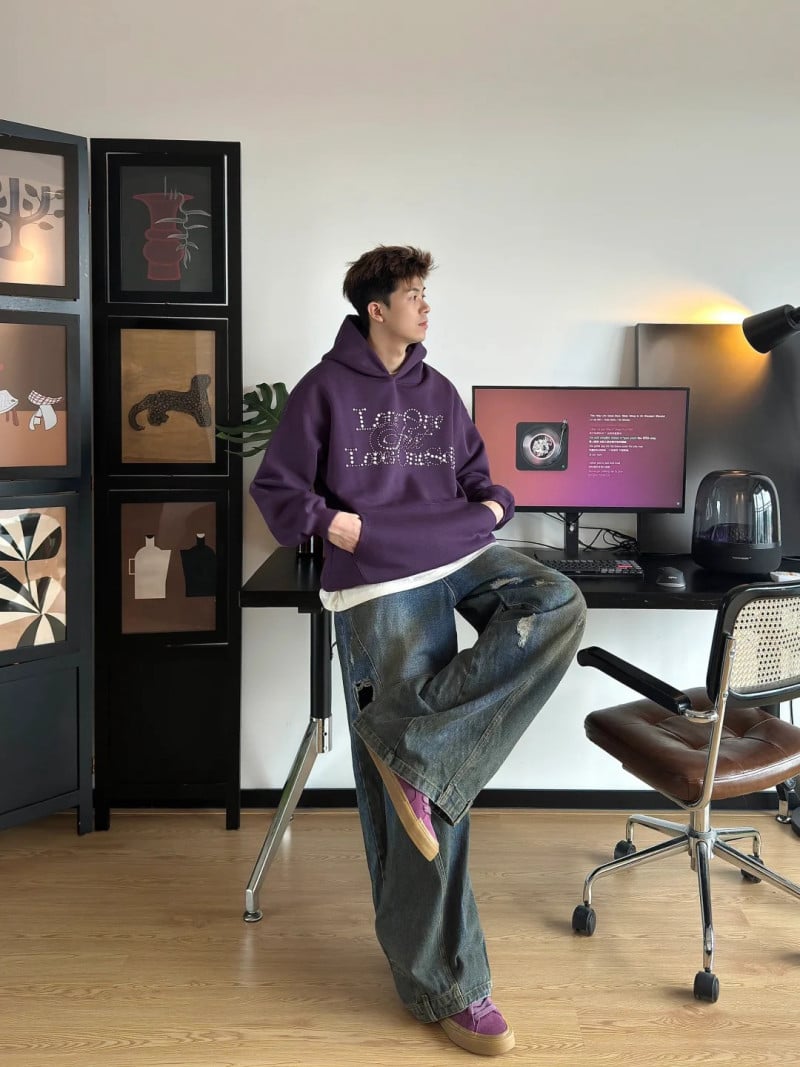 cách phối quần jean ống rộng nam