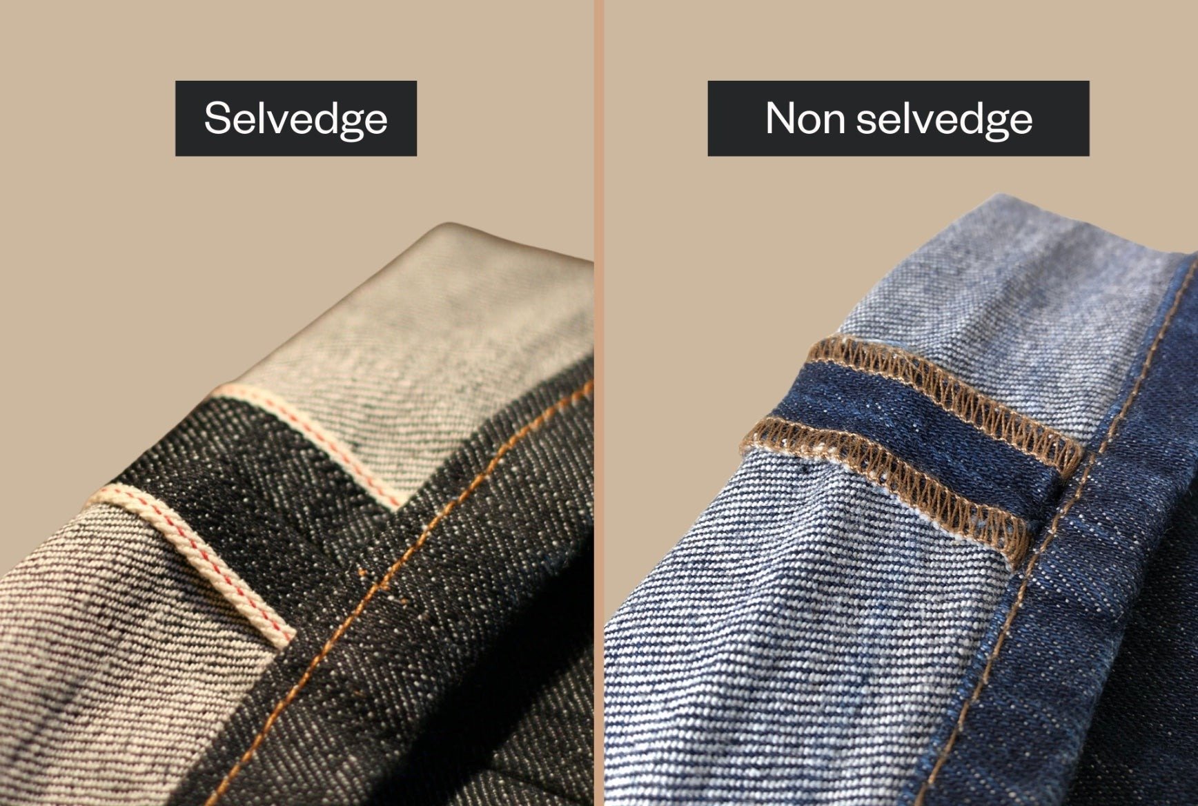 So sánh quần Jean Selvedge và Quần Jean Thông Thường