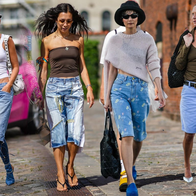 Quần Ngố Họa Tiết + Áo Trơn Màu + Giày Wedge/Espadrilles/Sandal