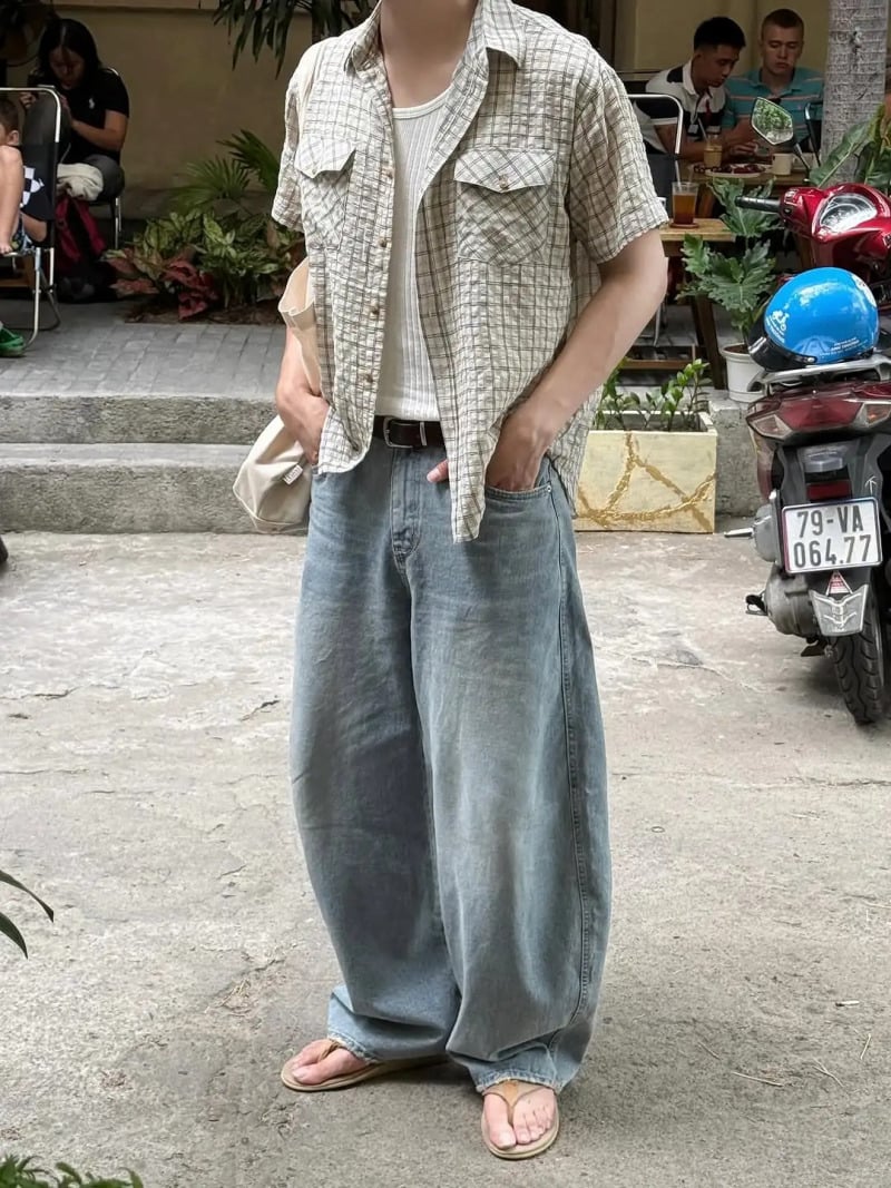 quần ống suông nam