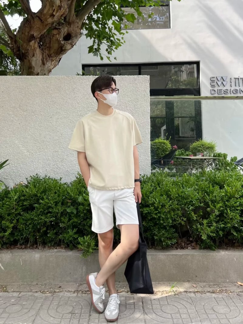 quần short trắng nam
