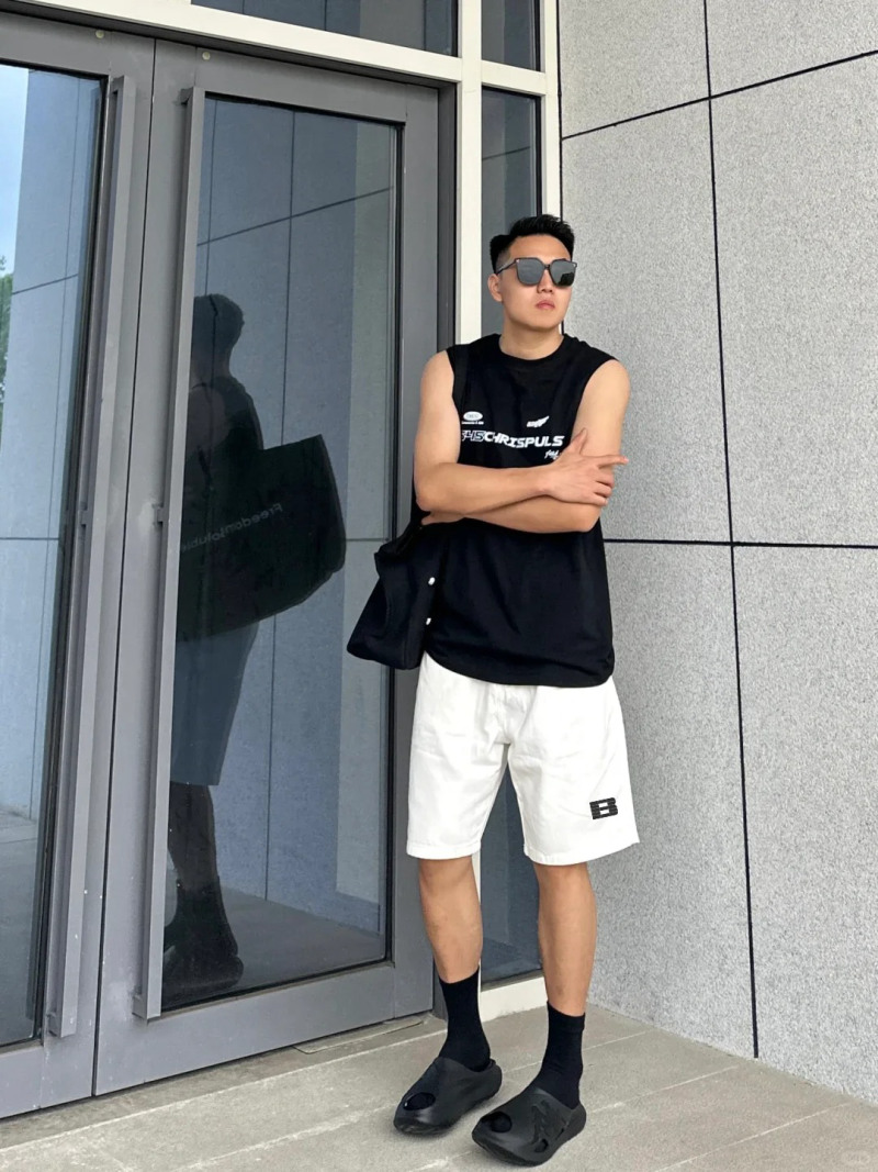 quần short trắng nam
